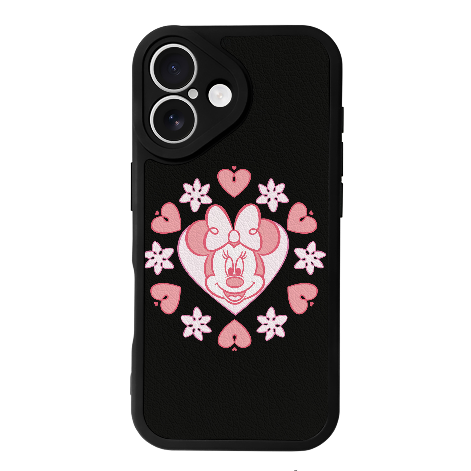（画像用） ミッキーマウス Mickey Mouse 【iPhone 16シリーズ対応】シリコンスマホケース（レザー調） 材質：シリコン